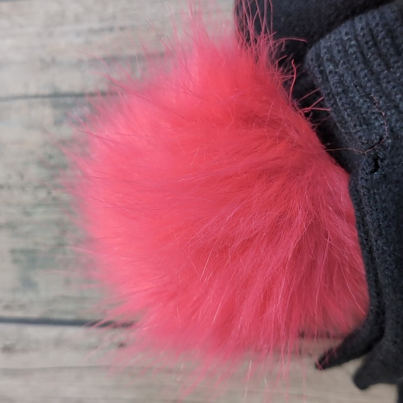 NWT Live Justice Kid's Matching Woven Winter Hat/Pom-Pom Beanie and Gloves - Picture 4 of 6